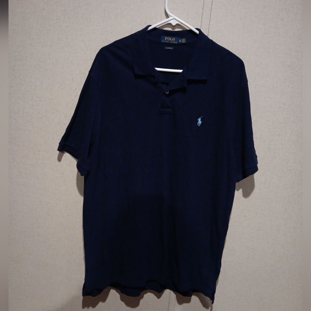 Polo Ralph Lauren Navy Blue Short Sleeve Polo Shirt classic Fit - Men's SizeXL